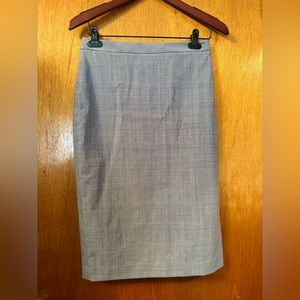 Banana republic Wool blend pencil skirt navy striped size 0 NWT